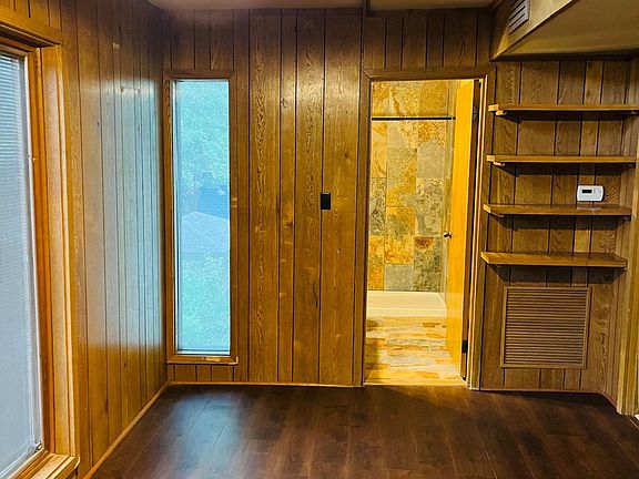 Looking from kitchen area towards downstairs bathroom.
