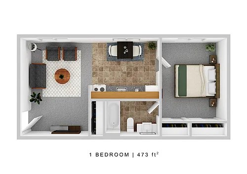 Floor plan 1 Bedroom