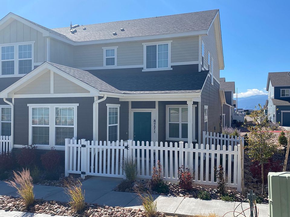 Actual Townhouse (End Unit with plenty of space around). Front View - Entire Building