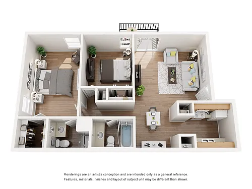 Floor plan 2 bed 2 bath