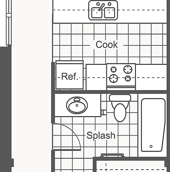 Falcon | 1-Bedroom Floorplan Falcon | 1-Bedroom Floorplan