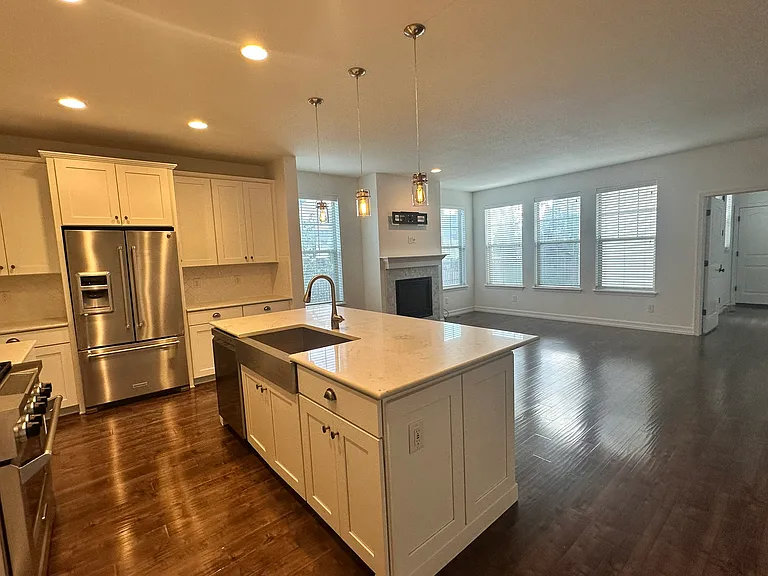kitchen and living area