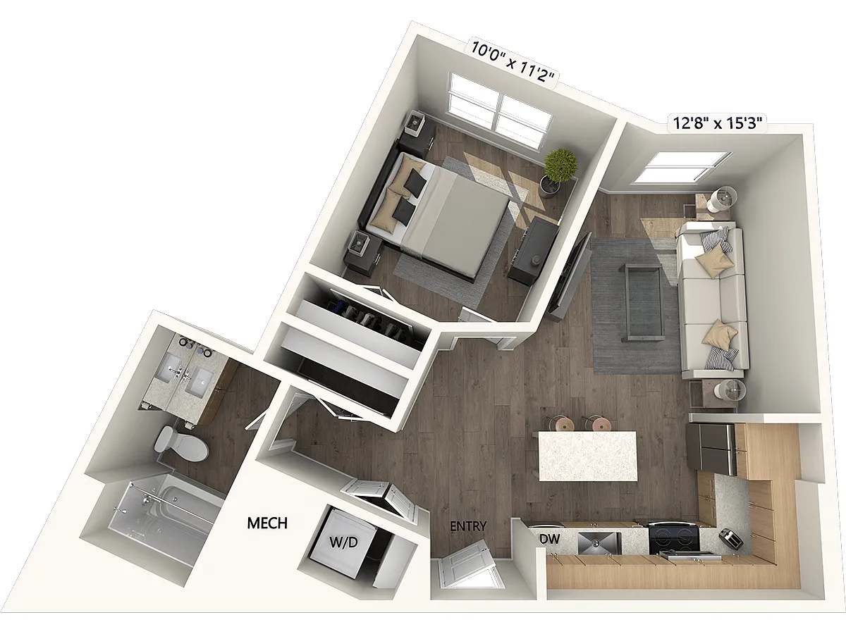 Floor plan A1-631sf-FinishIII