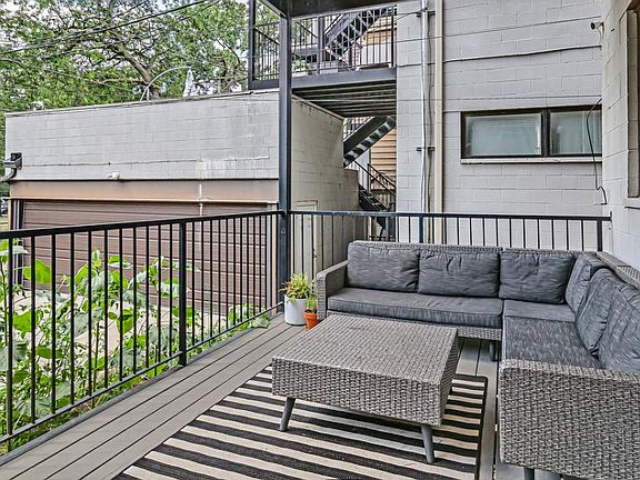 Back patio overlooking park