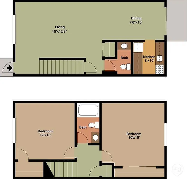 2 bed, 1.5 bath, 1065 sqft, $1,550 — Photo 1