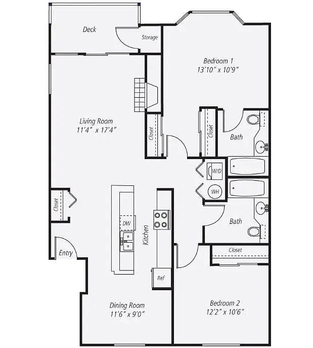 Floor plan 2x2L
