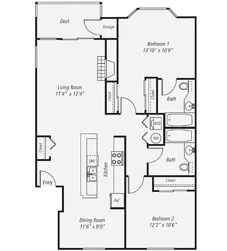 Floor plan 2x2L