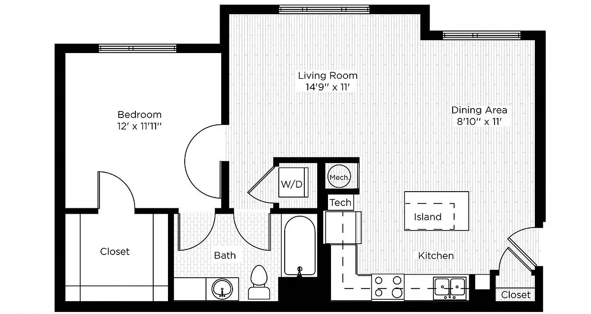 Floor plan 1BC WEST