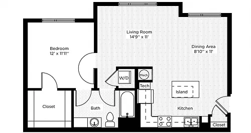 Floor plan 1BC WEST