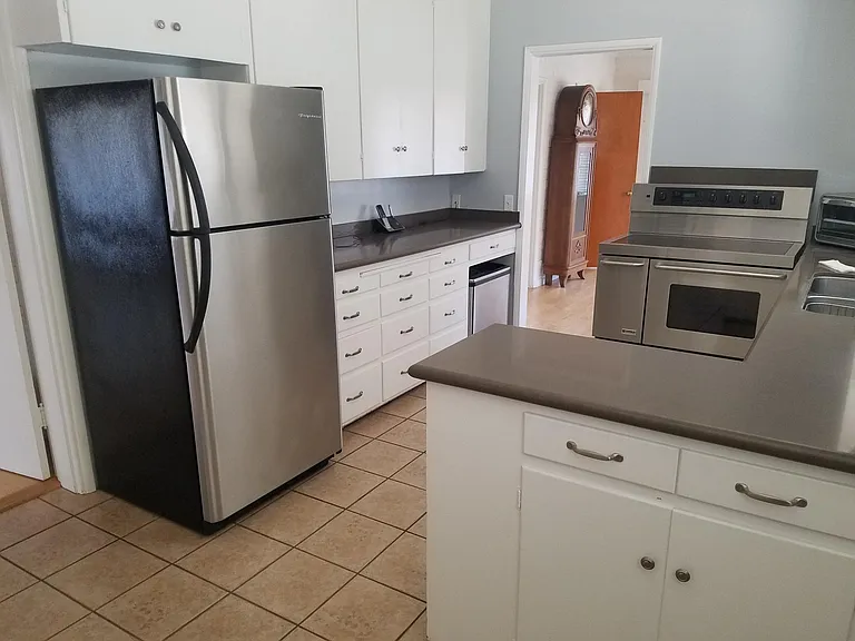 Kitchen has great storage!