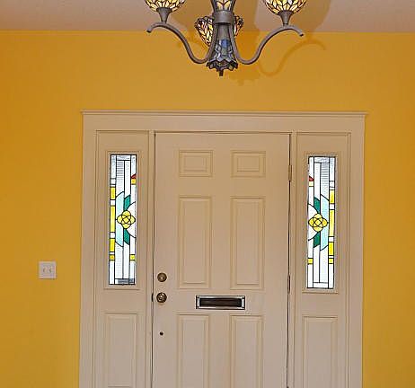 Charming mail slot in front door....