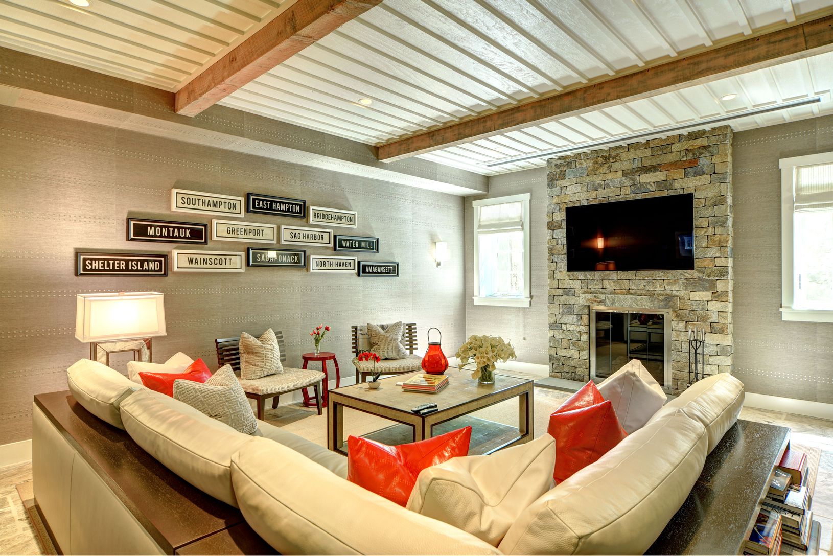  Lower Level Media Fireplace View