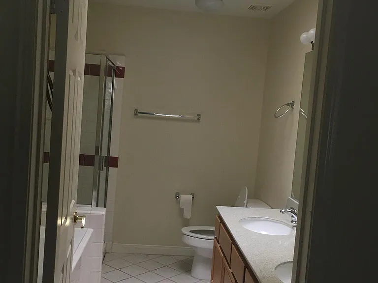 Master bathroom with double sinks