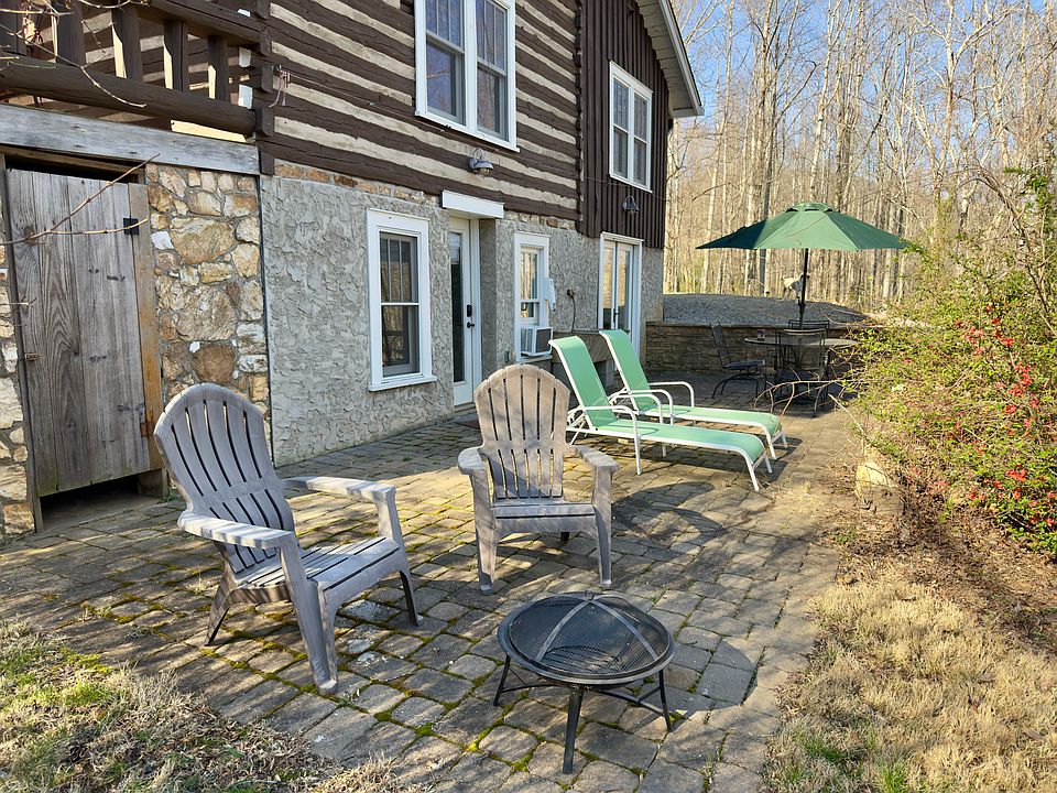 Fire pit on patio