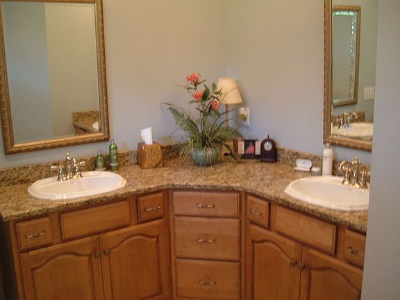 Raised vanities w/granite top