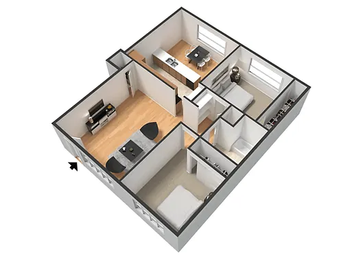 Floor plan Two Bedroom