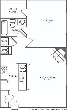 One Bedroom One Bath (643 SF) One Bedroom One Bath (643 SF)