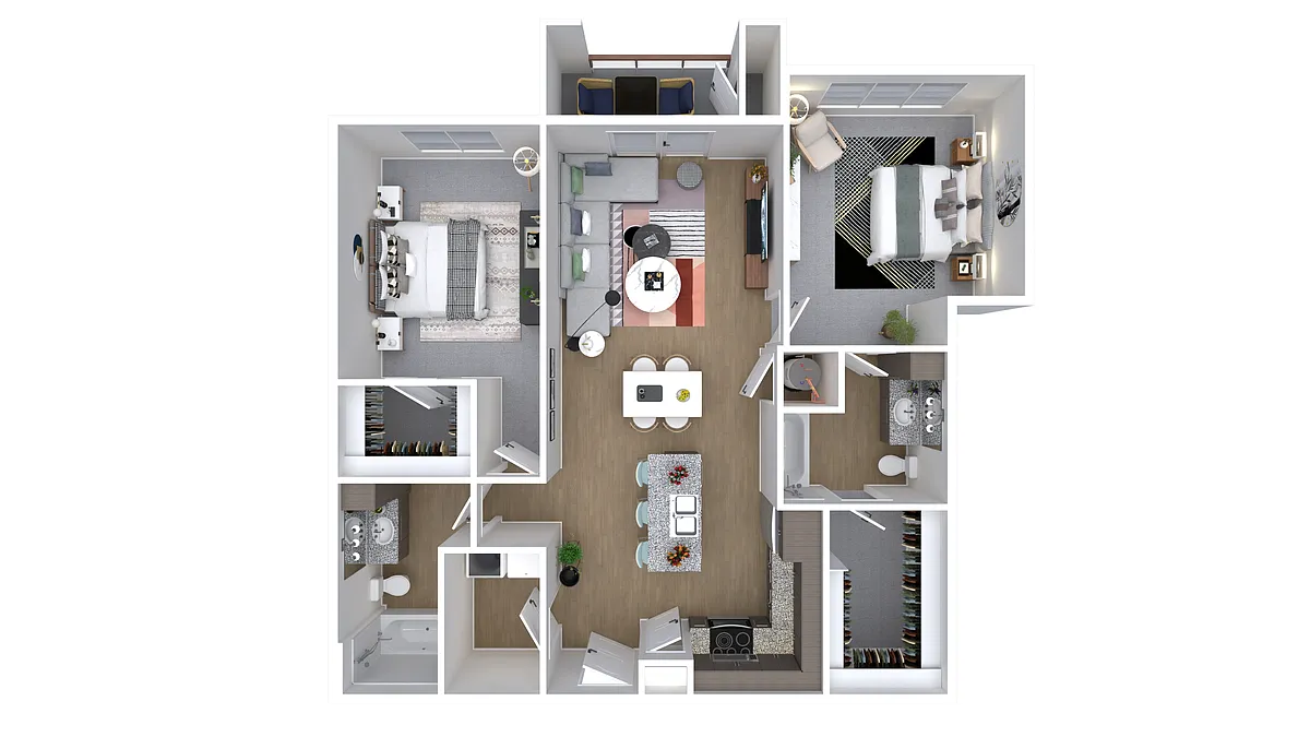 Floor plan 2X2-1208