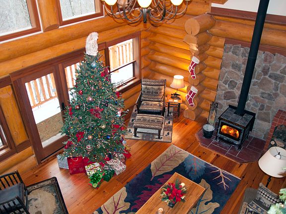 Great room at Christmas