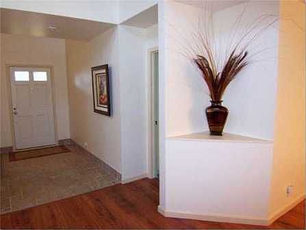 A beautiful entryway that says "Welcome home".