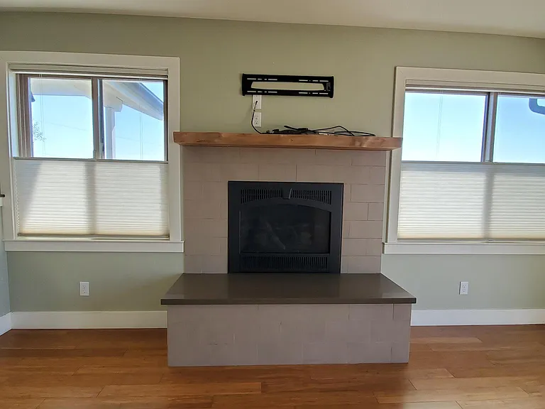 House is heated with two wall gas fireplaces.