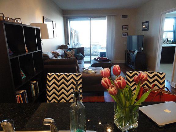 Living room and patio door