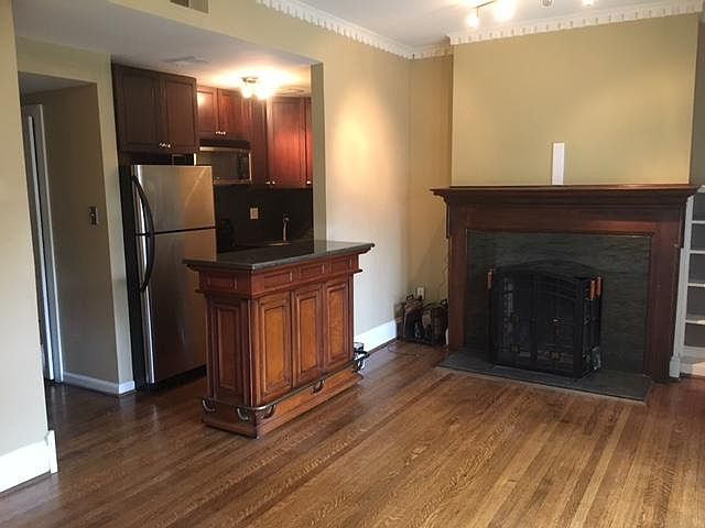 Kitchen with handmade marble bar/island 