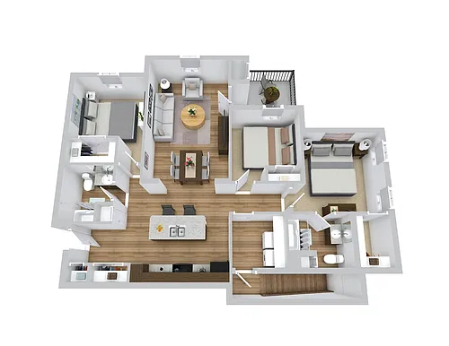 Floor plan Three Bedrooms