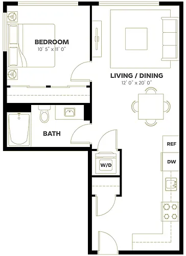 Floor plan 1X1 C5