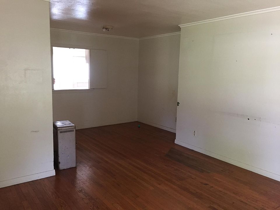 Spacious living room with dining area