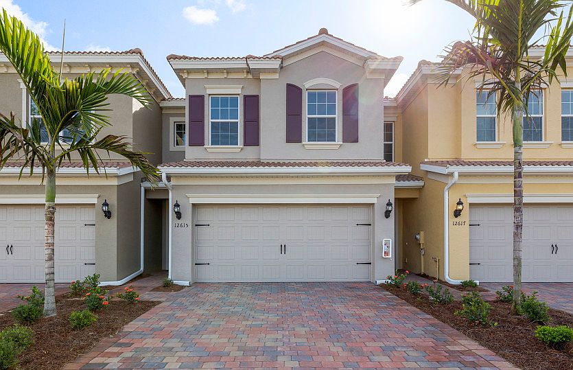 The Leland, a two-story townhome with a two-car garage