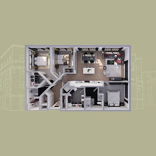 Floor plan E03A3/2A: The D. Barnes