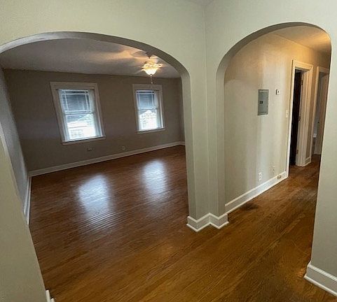 Arched doorways add character to this very spacious 1 bd apartment.