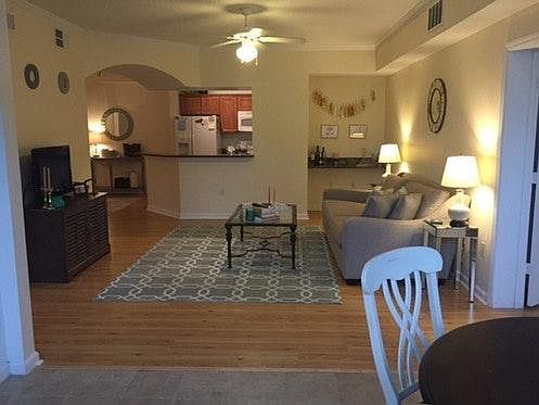 living room facing kitchen
