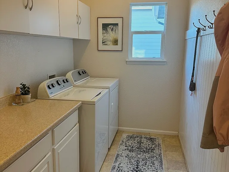 Laundry and mud room off kitchen