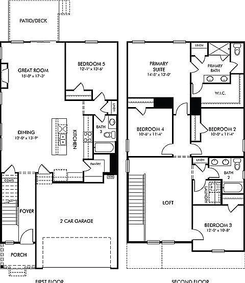 First floor bedroom, patio, loft