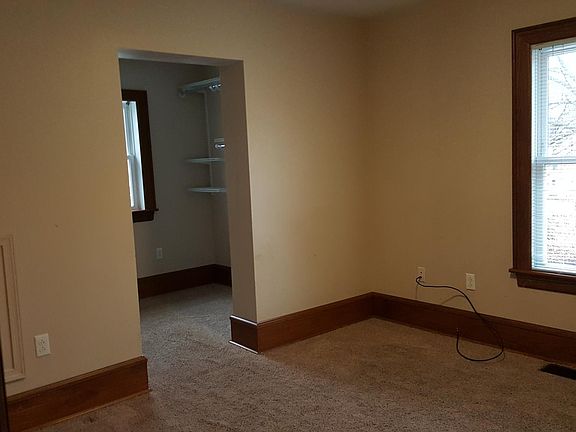 Upstairs bedroom with walk-in closet