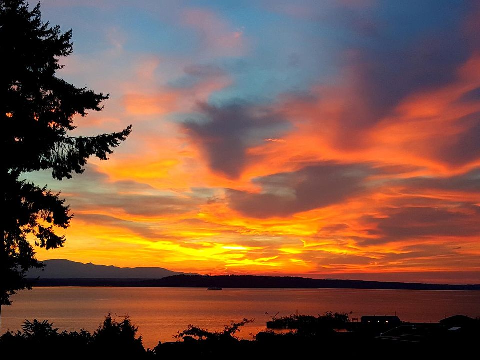 Sunset view from deck