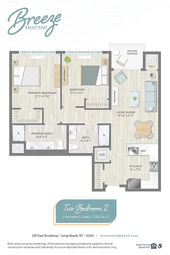 Floor plan B2- Two Bedroom