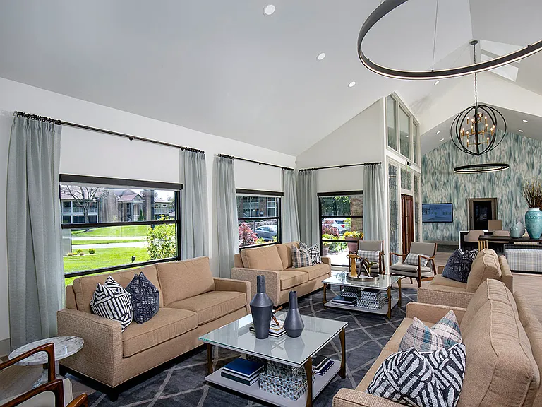 Resident lounge with comfortable seating