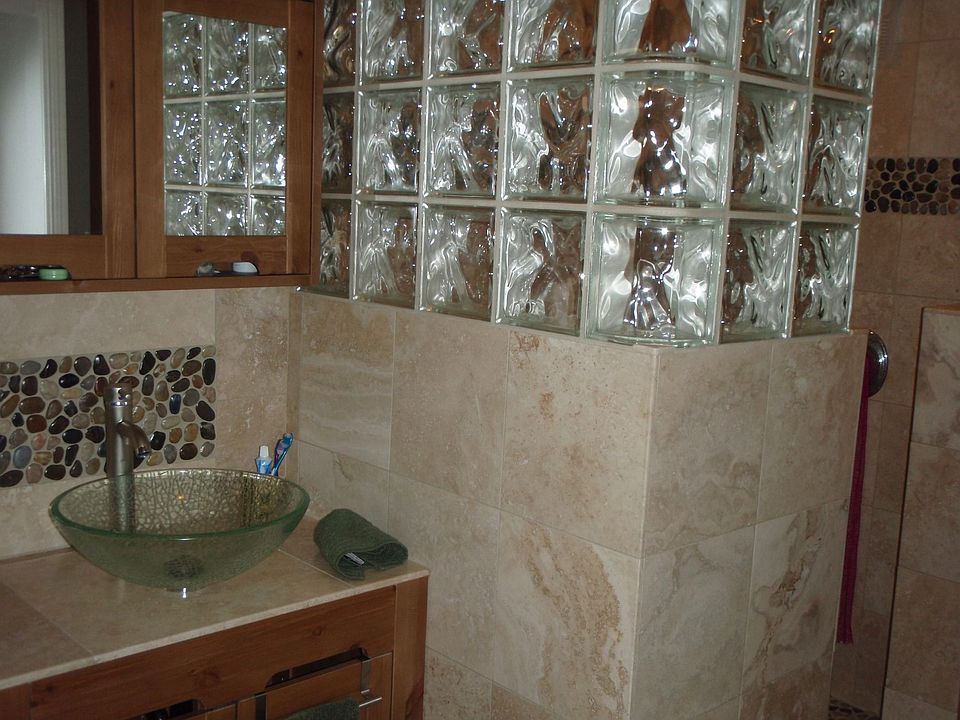 New master bath with walk-in shower (2 shower heads!)