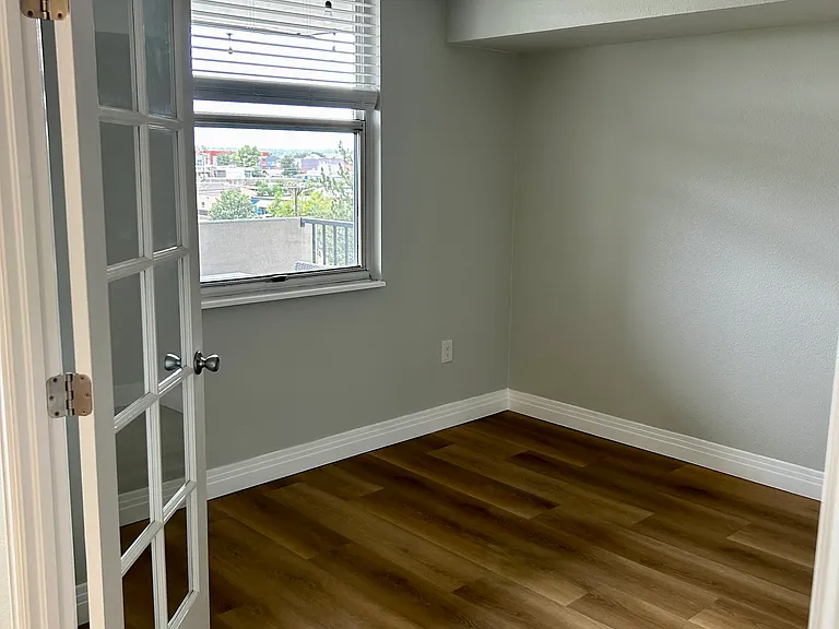 View from living area into 2nd bedroom