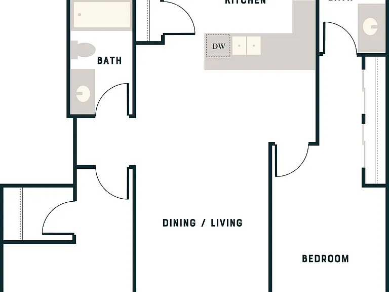 TRSW - 2 Bed, 2 Bath - Apt H TRSW - 2 Bed, 2 Bath - Apt H