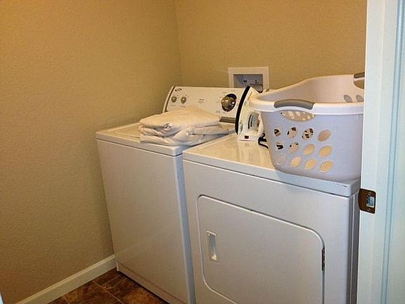 Laundry hook ups both upstairs and down