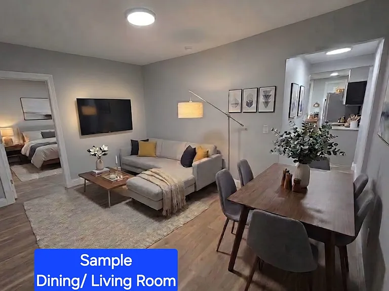 Unit is unfurnished, this is a sample layout