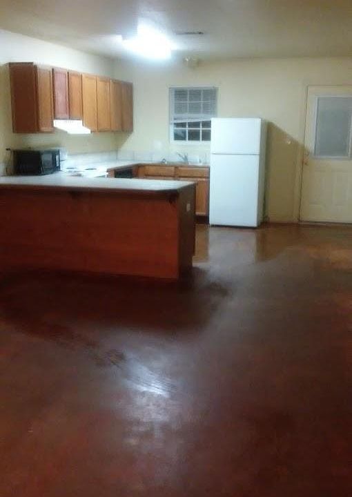 Very large living area. Walks right into the kitchen and lau