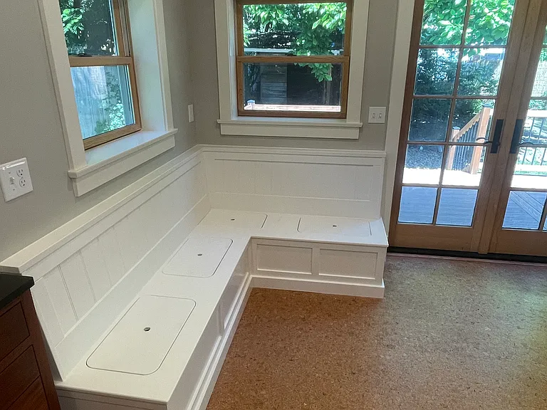 breakfast nook off the kitchen
