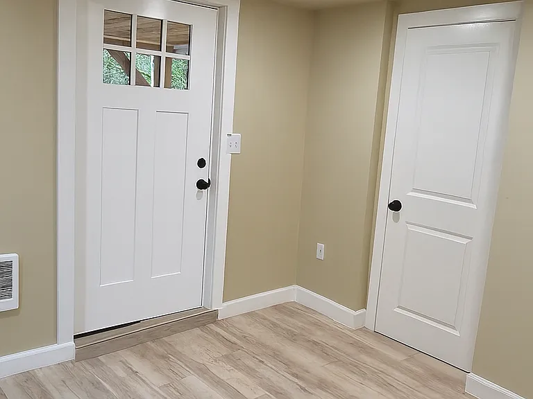 Entry door and closet