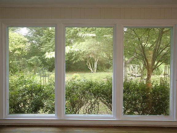 Picture window in large den