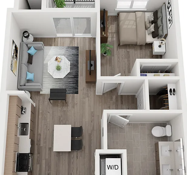 Explore the chic design of this urban apartment, perfect for contemporary living. Explore the chic design of this urban apartment, perfect for contemporary living.